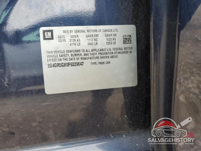 2G4GR5GX0F9229647 2015 BUICK REGAL photo no. 12