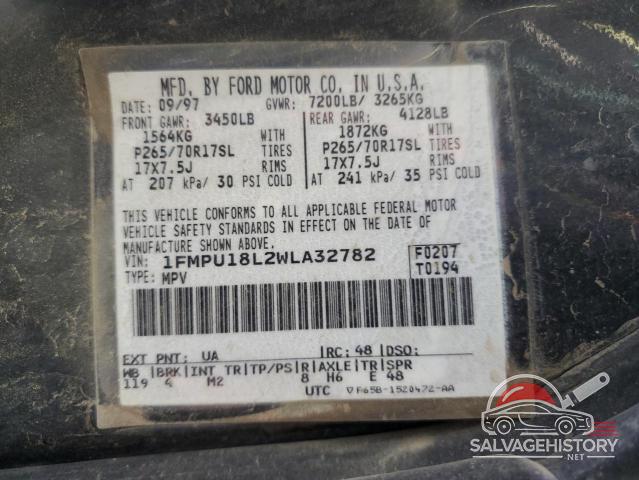 1FMPU18L2WLA32782 1998 FORD EXPEDITION photo no. 13