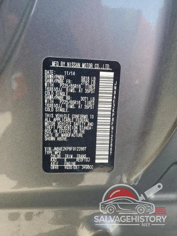 JN8AE2KP8F9122867 2015 NISSAN QUEST photo no. 13