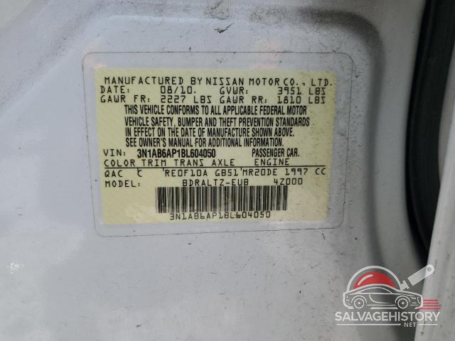 3N1AB6AP1BL604050 2011 NISSAN SENTRA photo no. 12