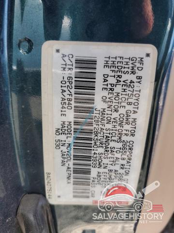 JT2BF28K5W0143939 1998 TOYOTA CAMRY photo no. 12