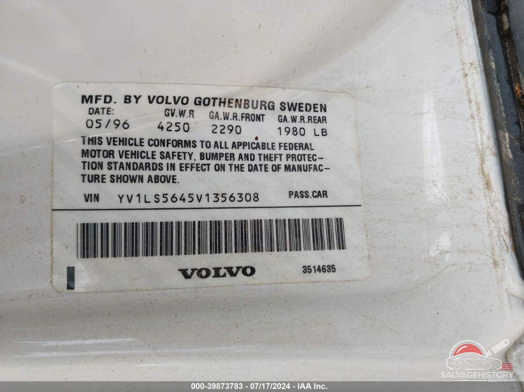 YV1LS5645V1356308 1997 VOLVO 850 photo no. 9