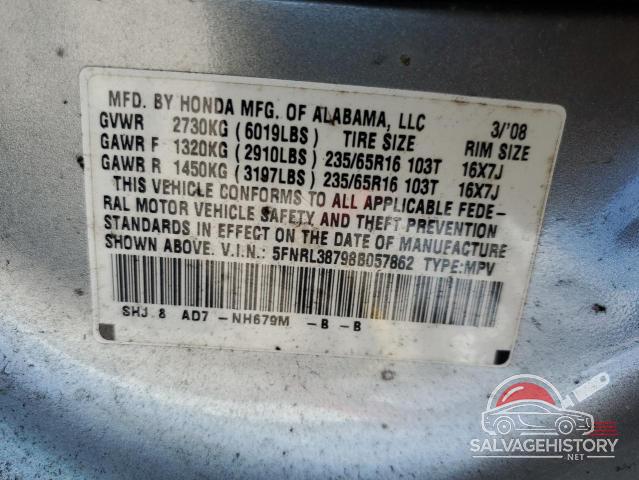 5FNRL38798B057862 2008 HONDA All Models photo no. 14