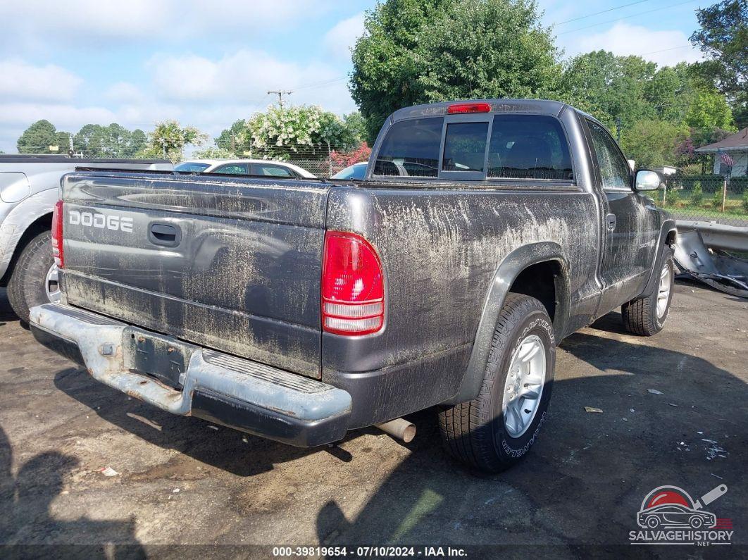 1B7FL16XX2S655642 2002 DODGE DAKOTA photo no. 4