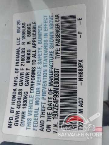 19XZE4F99ME000307 2021 HONDA INSIGHT photo no. 12