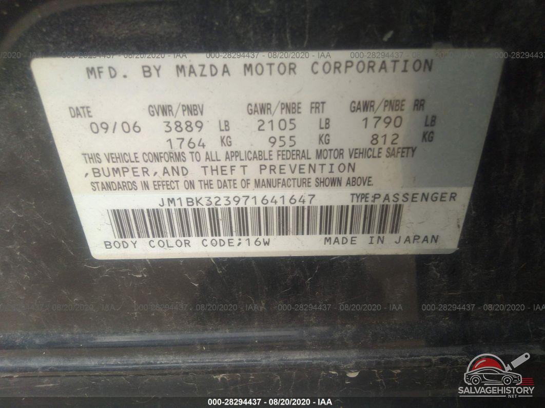 JM1BK323971641647 2007 MAZDA MAZDA3 photo no. 9