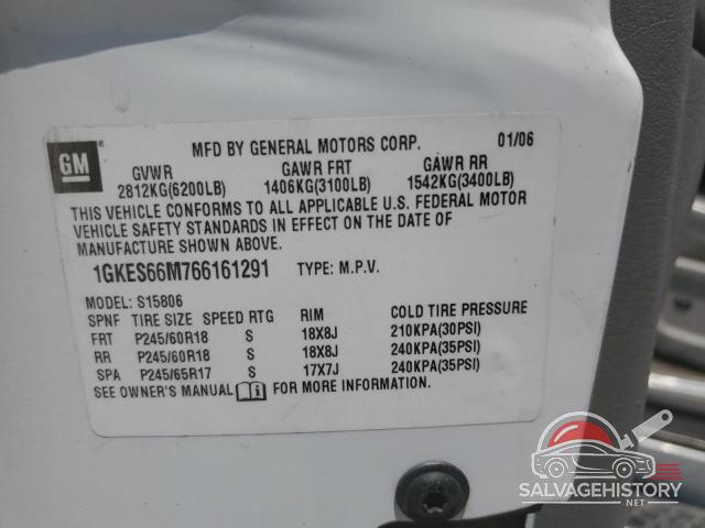 1GKES66M766161291 2006 GMC ENVOY photo no. 13
