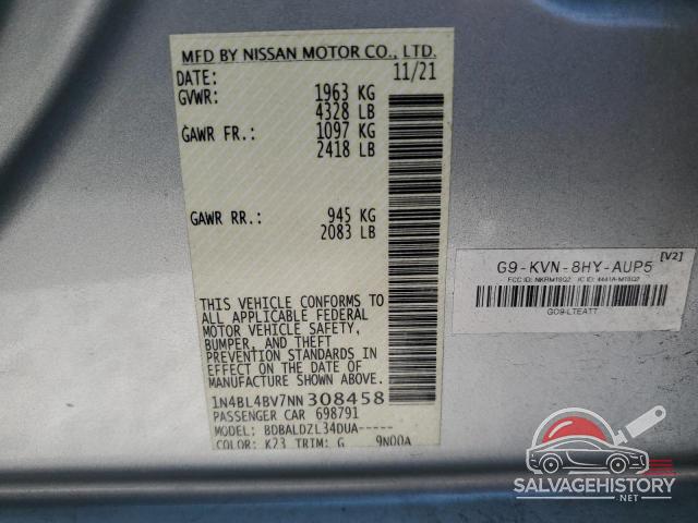 1N4BL4BV7NN308458 2022 NISSAN ALTIMA photo no. 12