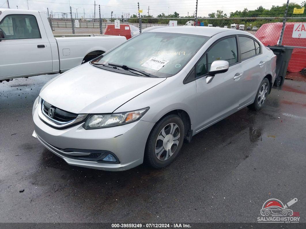 19XFB4F29DE001620 2013 HONDA CIVIC HYBRID photo no. 2
