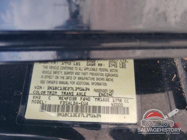 3N1BC13E27L391634 2007 NISSAN VERSA photo no. 12