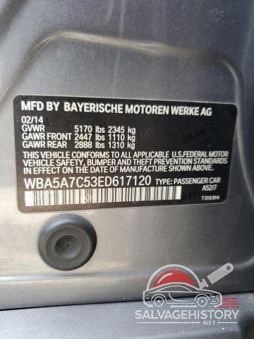 WBA5A7C53ED617120 2014 BMW 5 SERIES photo no. 12