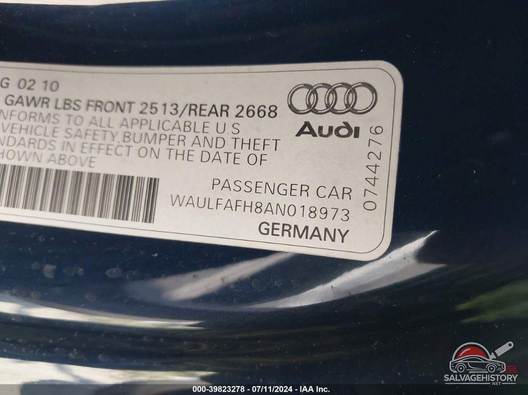 WAULFAFH8AN018973 2010 AUDI A5 photo no. 9