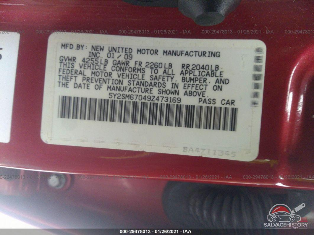 5Y2SM67049Z473169 2009 PONTIAC VIBE photo no. 9