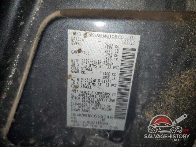 5N1AR2MM3DC656146 2013 NISSAN PATHFINDER photo no. 14