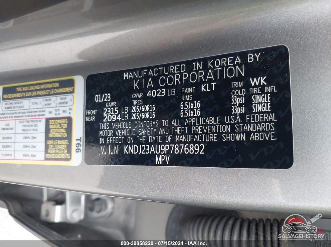 KNDJ23AU9P7876892 2023 KIA SOUL photo no. 9
