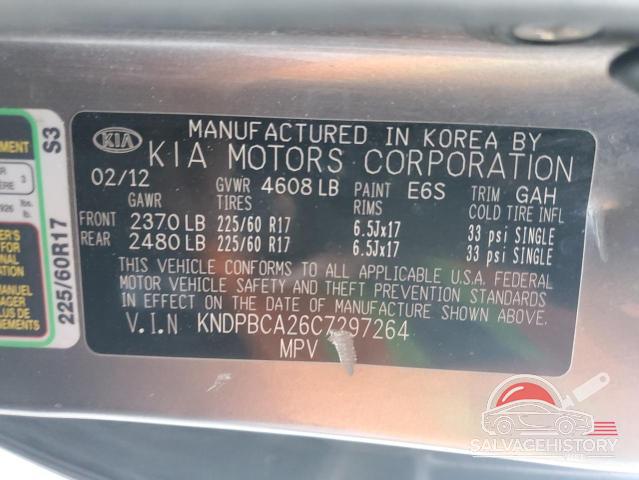 KNDPBCA26C7297264 2012 KIA SPORTAGE photo no. 13