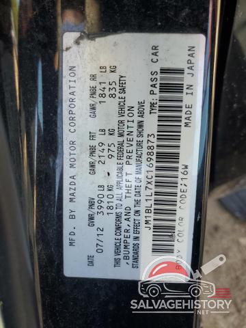 JM1BL1L7XC1698873 2012 MAZDA 3 photo no. 13