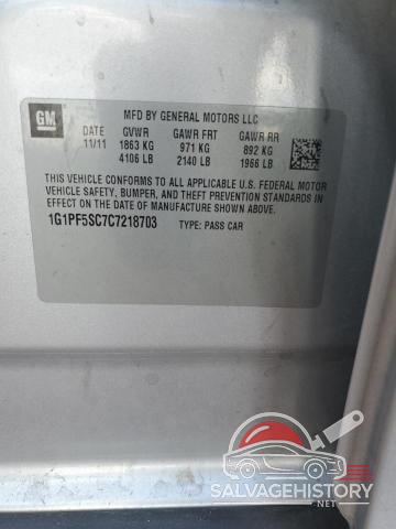 1G1PF5SC7C7218703 2012 CHEVROLET CRUZE photo no. 12