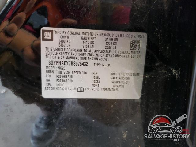 3GYFNAEY7BS675432 2011 CADILLAC SRX photo no. 13