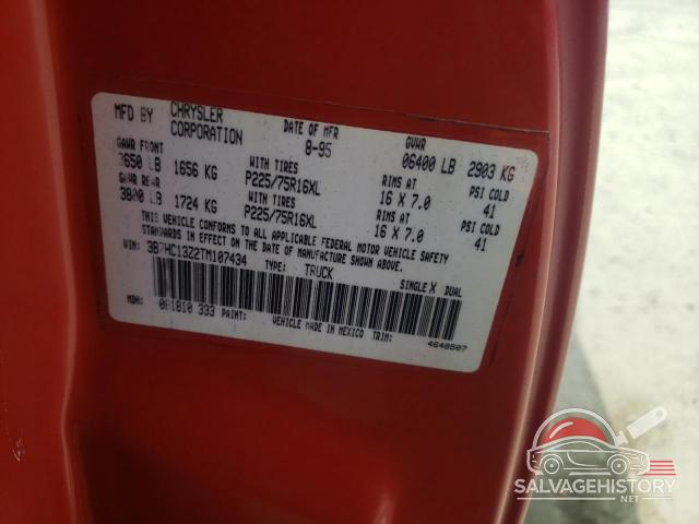 3B7HC13Z2TM107434 1996 DODGE All Models photo no. 13