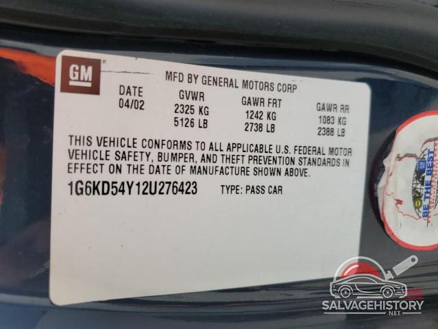 1G6KD54Y12U276423 2002 CADILLAC DEVILLE photo no. 12