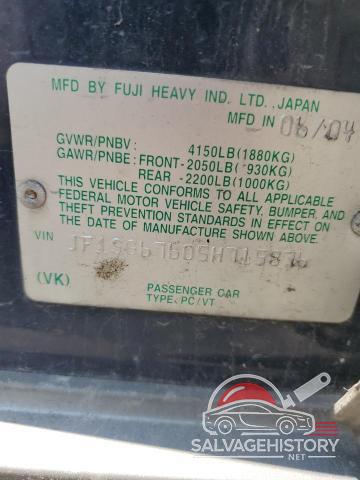 JF1SG67605H715876 2005 SUBARU FORESTER photo no. 12
