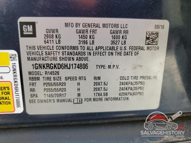 1GNKRGKD6HJ174806 2017 CHEVROLET TRAVERSE photo no. 13
