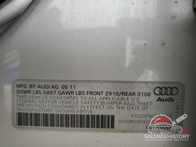 WAURVAFD2BN028202 2011 AUDI A8 photo no. 12