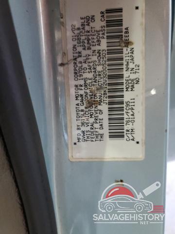 JT2BK12U320052503 2002 TOYOTA PRIUS photo no. 12