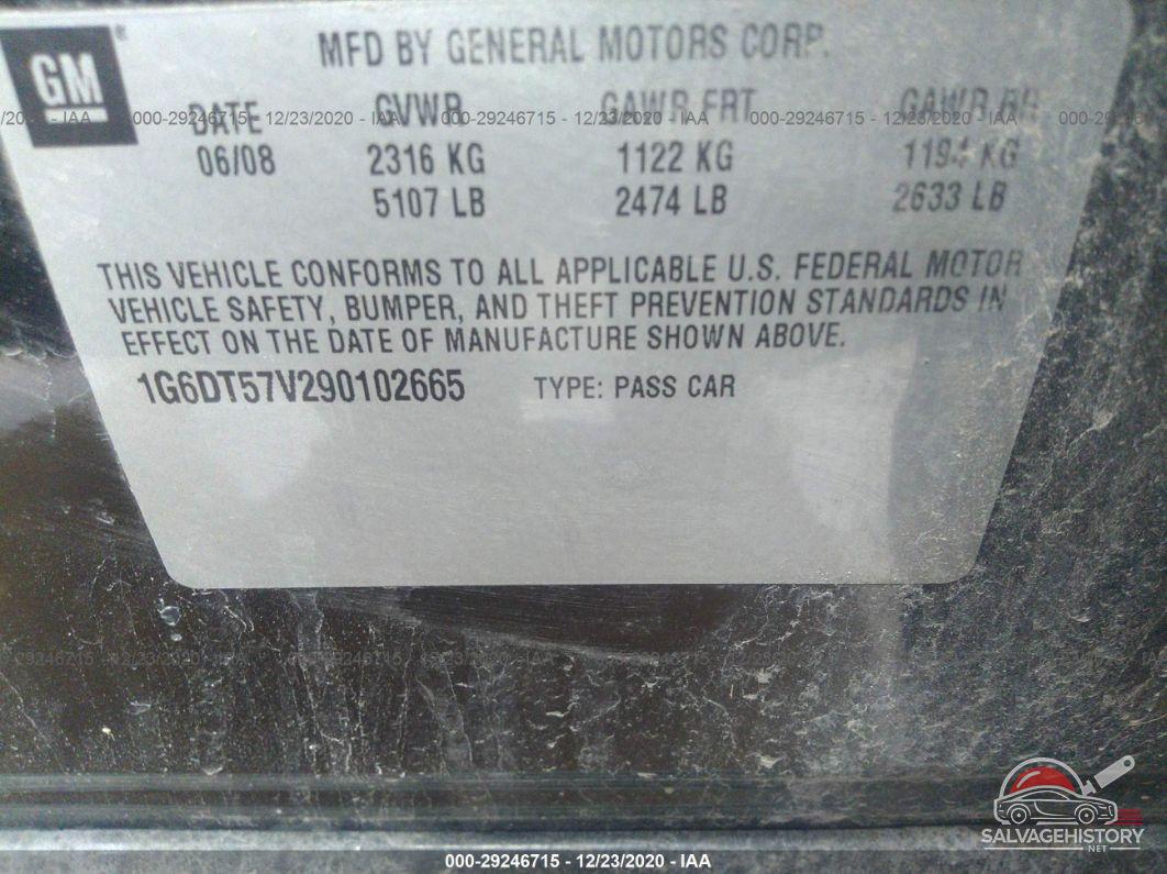 1G6DT57V290102665 2009 CADILLAC CTS photo no. 9