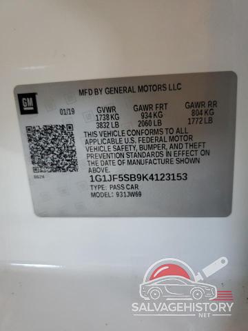 1G1JF5SB9K4123153 2019 CHEVROLET SONIC photo no. 12