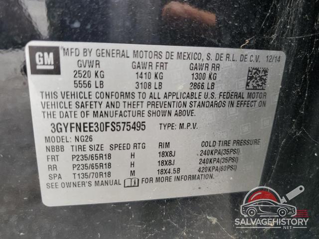 3GYFNEE30FS575495 2015 CADILLAC SRX photo no. 13