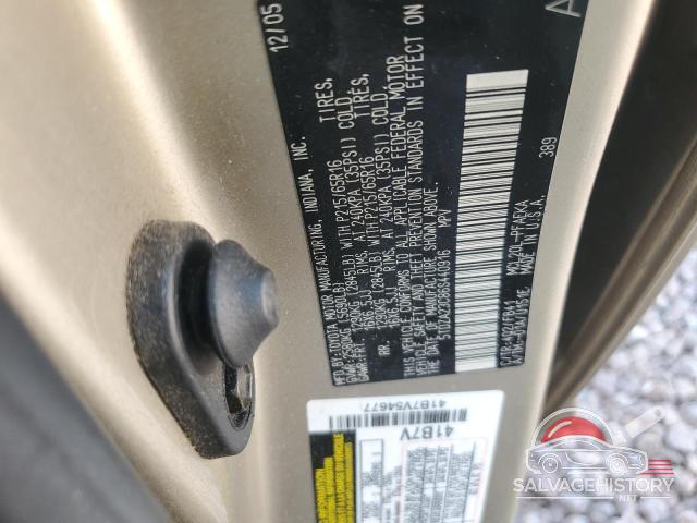 5TDZA23C86S440916 2006 TOYOTA All Models photo no. 13