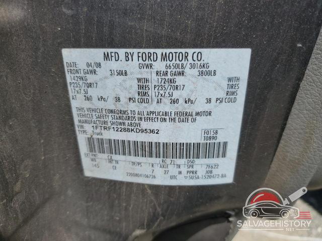 1FTRF12288KD95362 2008 FORD All Models photo no. 12
