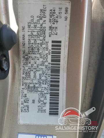 5TDZA23C14S176810 2004 TOYOTA All Models photo no. 12