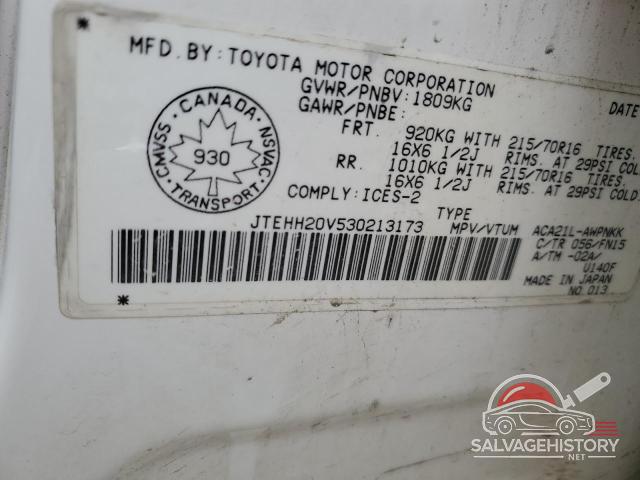 JTEHH20V530213173 2003 TOYOTA RAV4 photo no. 13