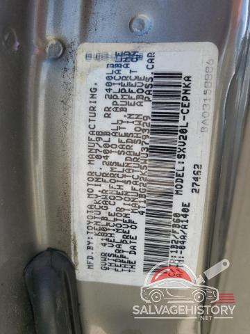 4T1BG22K5WU379329 1998 TOYOTA CAMRY photo no. 12