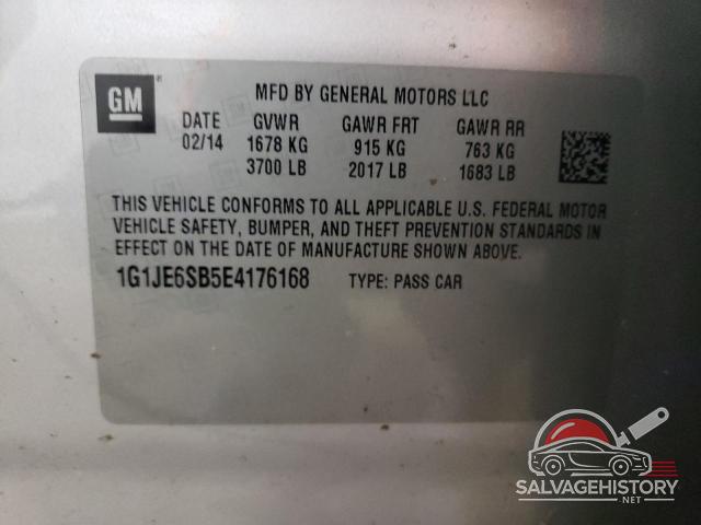 1G1JE6SB5E4176168 2014 CHEVROLET SONIC photo no. 12