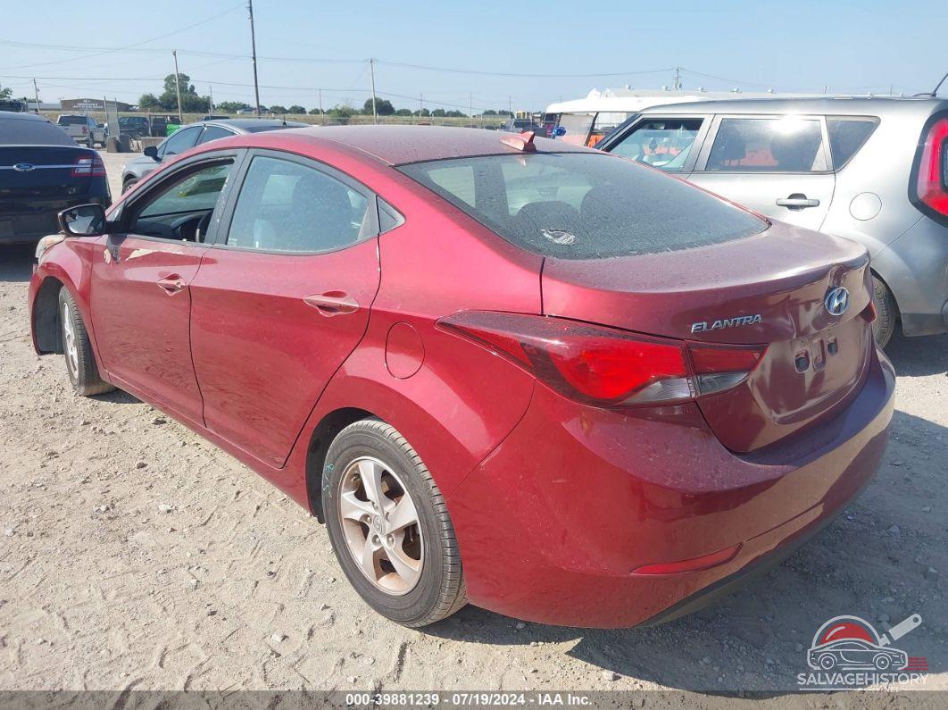 5NPDH4AE9FH650615 2015 HYUNDAI ELANTRA photo no. 3