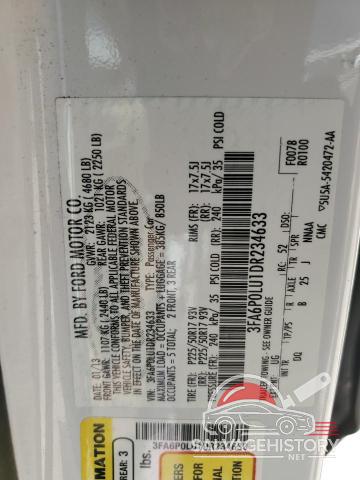 3FA6P0LU1DR234633 2013 FORD FUSION photo no. 12