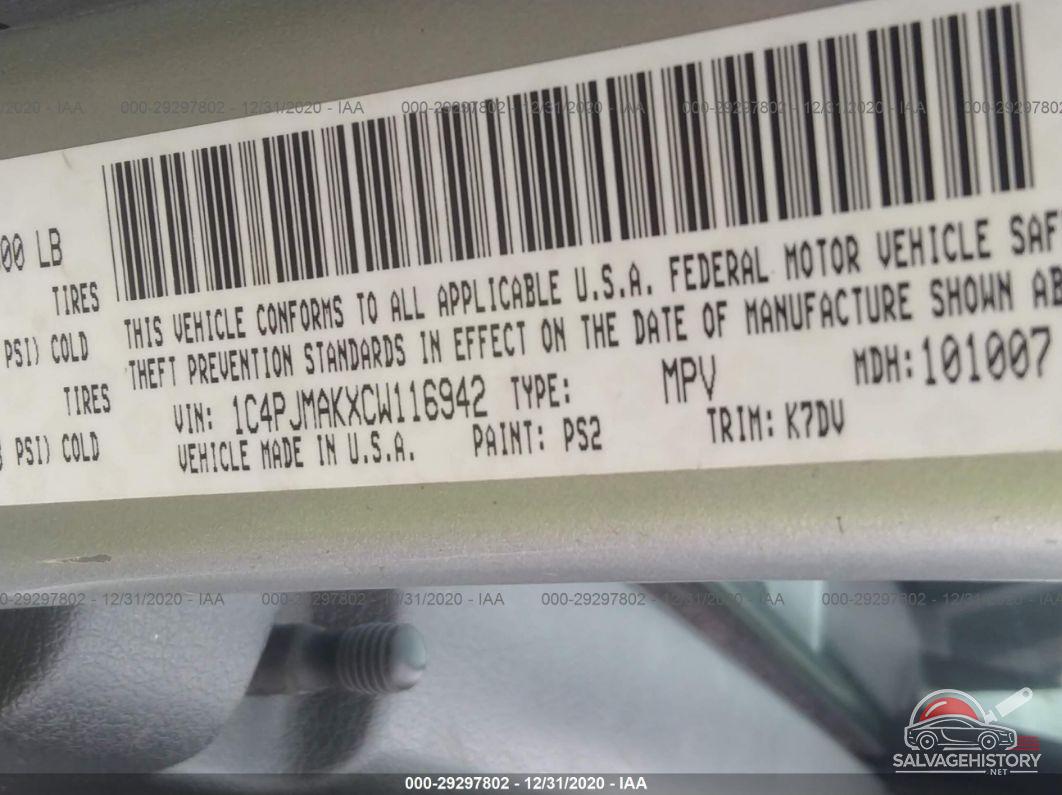 1C4PJMAKXCW116942 2012 JEEP LIBERTY photo no. 9