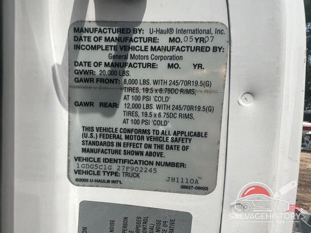 1GDG5C1G27F902245 2007 GMC C/K/R5500 photo no. 10