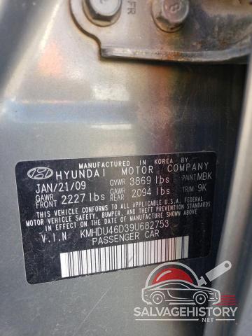 KMHDU46D39U682753 2009 HYUNDAI ELANTRA photo no. 12