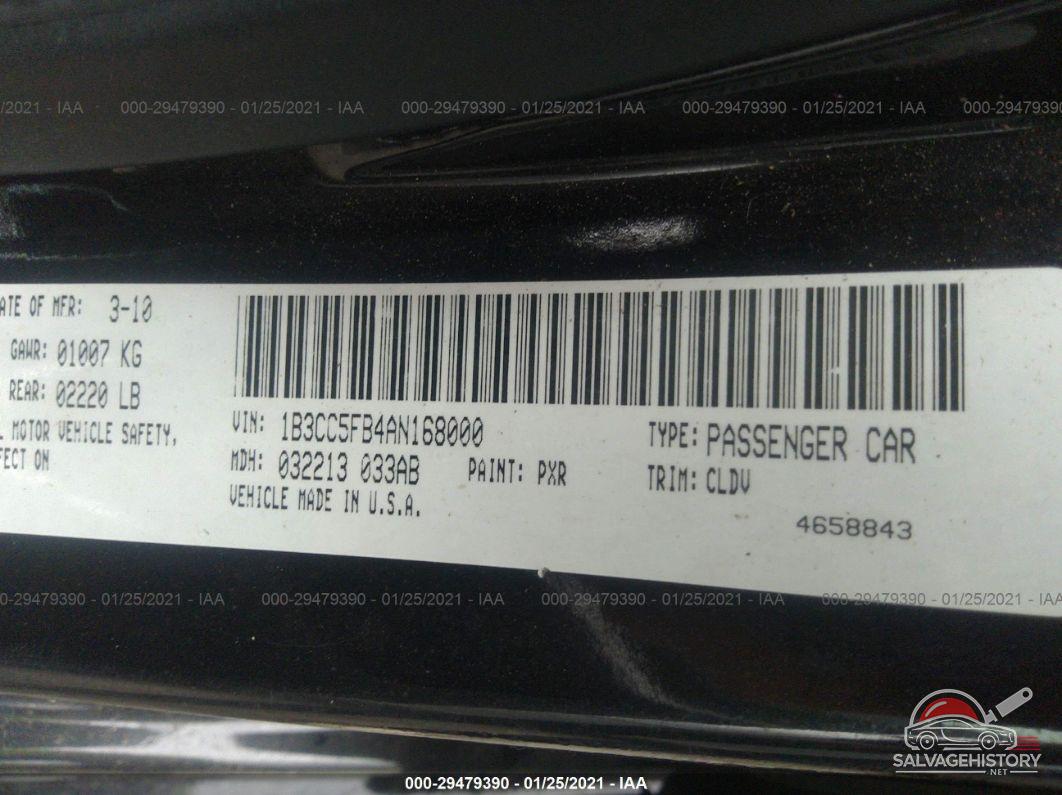 1B3CC5FB4AN168000 2010 DODGE AVENGER photo no. 9