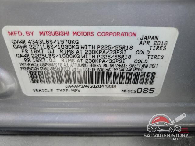 JA4AP3AW5GZ044239 2016 MITSUBISHI OUTLANDER photo no. 13