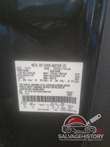 1FTFX1EF5DFD89181 2013 FORD F-150 photo no. 12