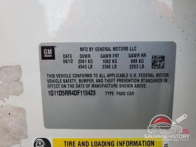 1G11D5RR4DF119429 2013 CHEVROLET MALIBU photo no. 12