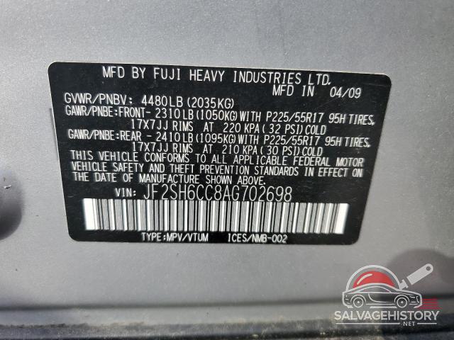 JF2SH6CC8AG702698 2010 SUBARU FORESTER photo no. 13