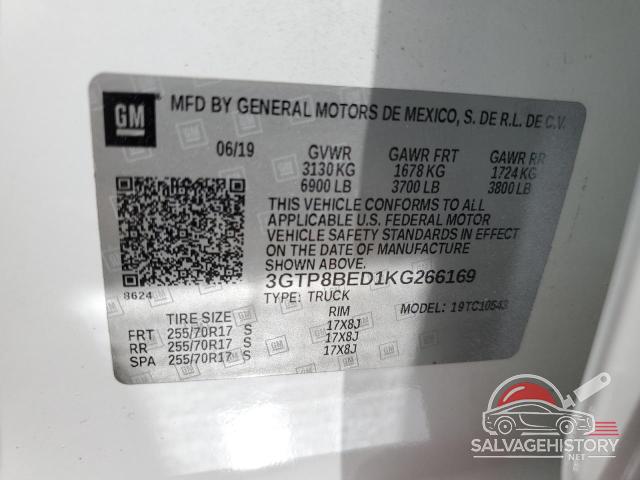 3GTP8BED1KG266169 2019 GMC SIERRA photo no. 12