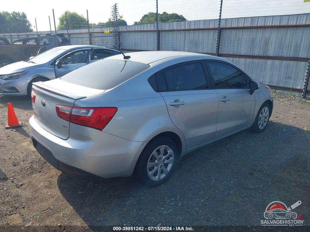 KNADM4A34E6332742 2014 KIA RIO photo no. 4